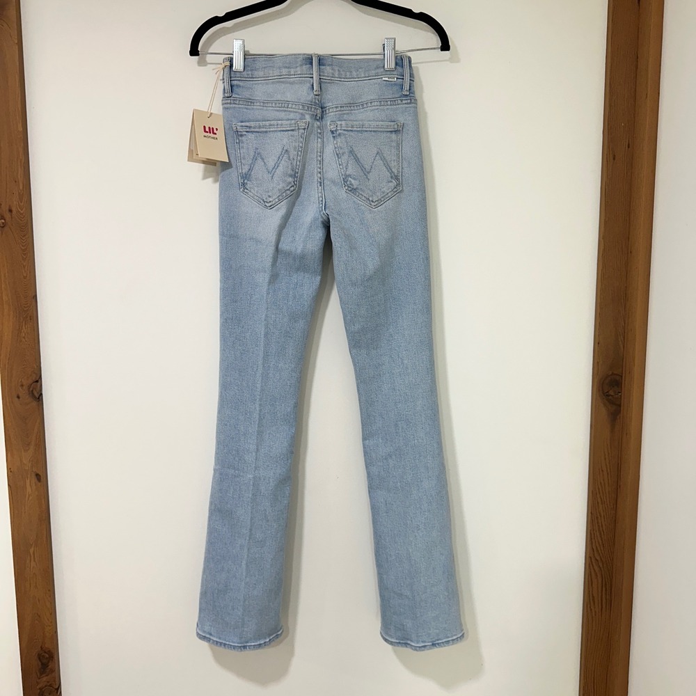 MOTHER The Lil Mother Jeans Womens 23 NWT High Rise Straight Light Wash Denim